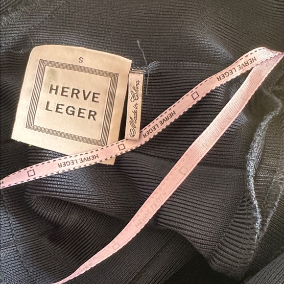 Herve Leger Navy Blue Scoop Neck Mini Sleeveless Bandage Dress size S - Picture 5 of 11